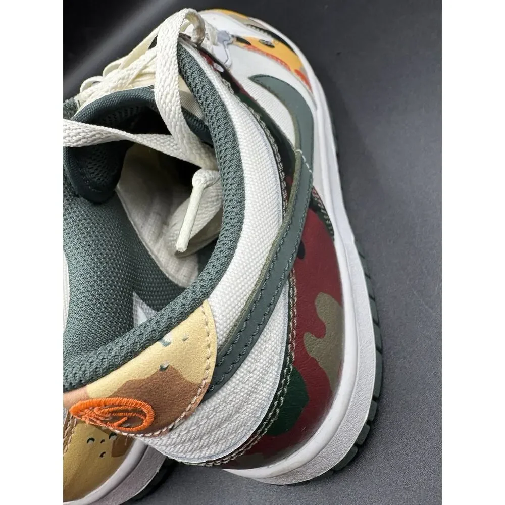 Nike Dunk Low SE Grade School Sail Multi-Camo DB1909-100 Youth Size 5.5=W Sz 7